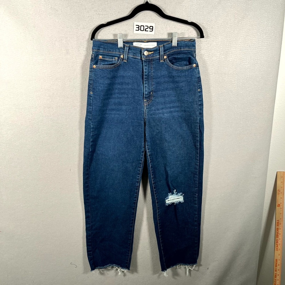 Signature By Levi Strauss & Co. Jeans Womens 7 Blue Ultra High Rise Straight